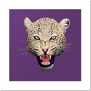 Snarling Leopard Posters and Art